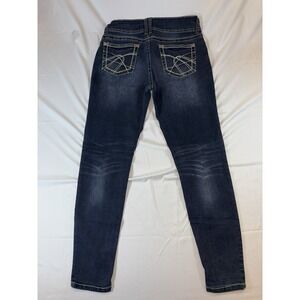 WALLFLOWER SZ 11 Juniors Blue Jeans Distressed Skinny HIPSTER SOFT trend*hipster